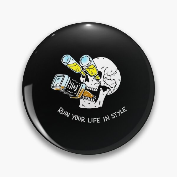 Item preview, Ruin your life in style - Skull Drinking designed and sold by stillballin.