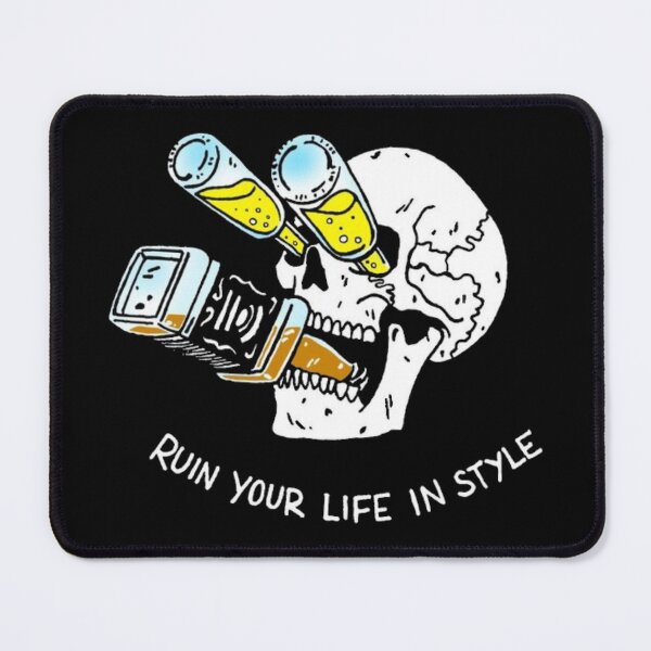 Item preview, Ruin your life in style - Skull Drinking designed and sold by stillballin.