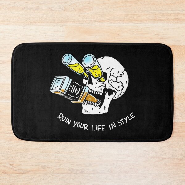 Item preview, Ruin your life in style - Skull Drinking designed and sold by stillballin.