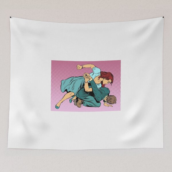 Item preview, Woman beats man in fight designed and sold by studiostoks.
