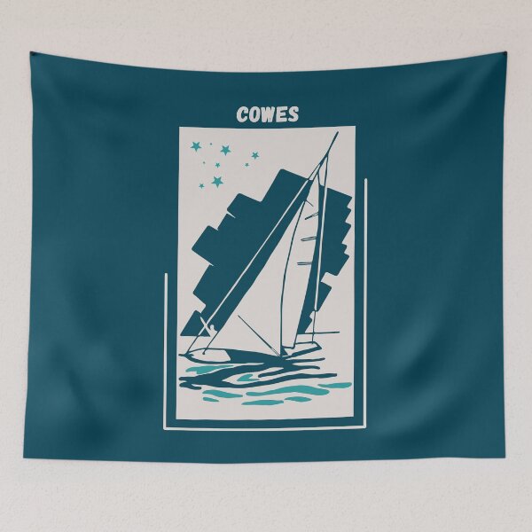 Item preview, Cowes in Isle of Wight, Great Britain, UK, Europe - Vintage Sailing Windsurfing Poster designed and sold by Vintage-TM.