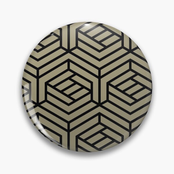 Artikelvorschau, Warm Taupe and Black Cube Geometric Shape Pattern Pairs Dulux 2022 Popular Colour Calming Meadow - Color Trends entworfen und verkauft von ColorOfTheYears.