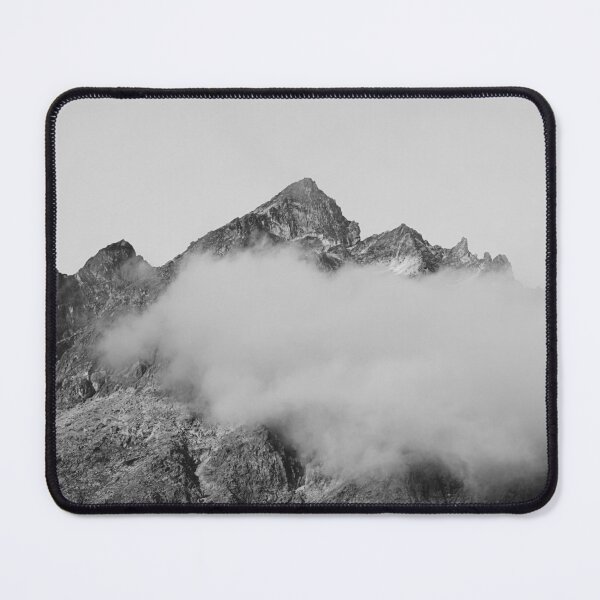 Item preview, Monochrome covered by clouds Norwegian mountains designed and sold by andreeazpopescu.