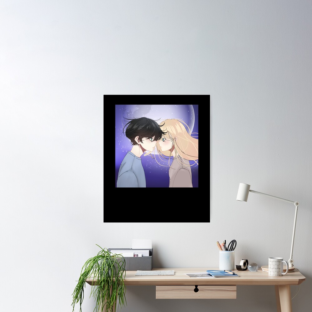 Kissing Anime Couple Anime Girl Boy Cute Kiss Poster by ChriizzGoku