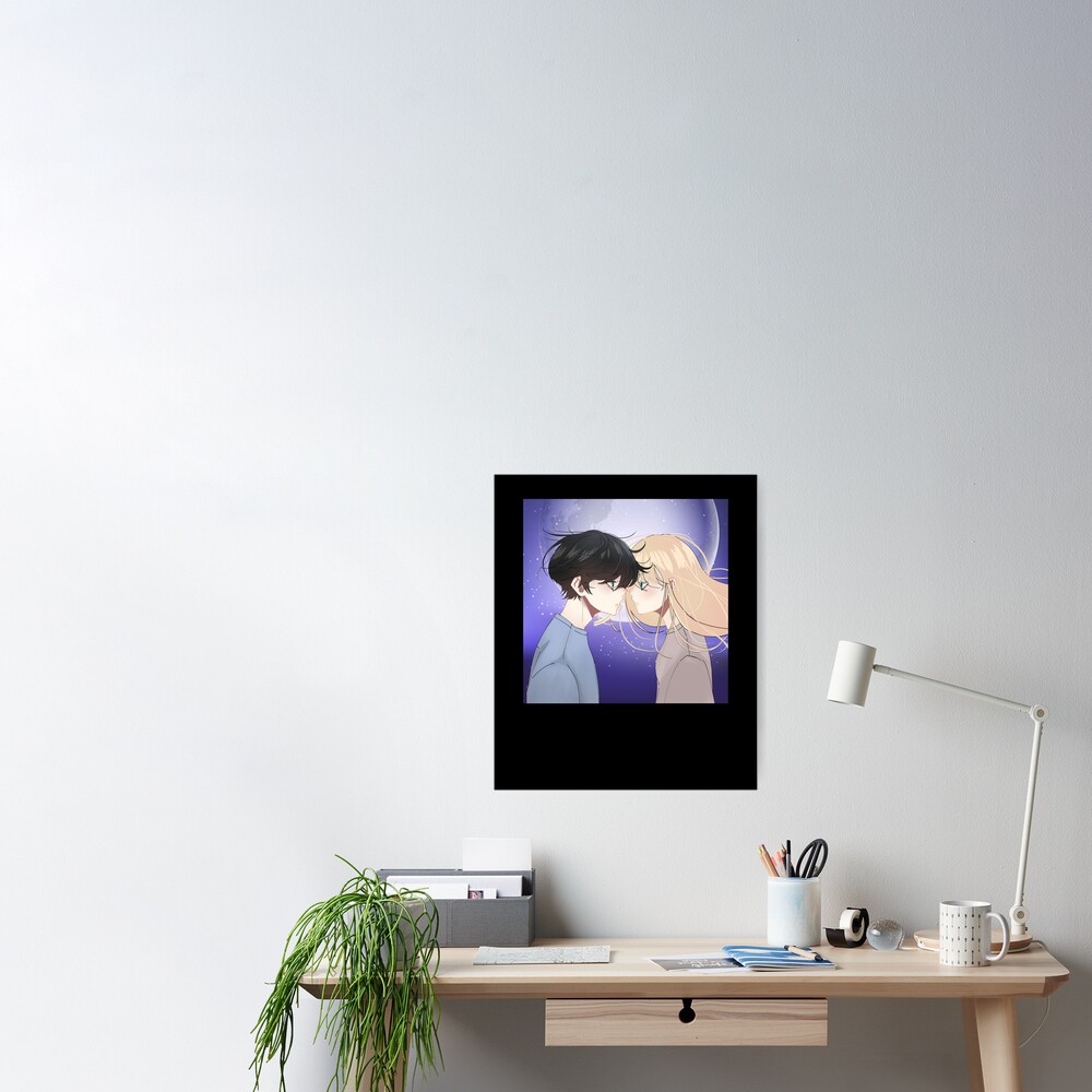 Kissing Anime Couple Anime Girl Boy Cute Kiss Poster by ChriizzGoku