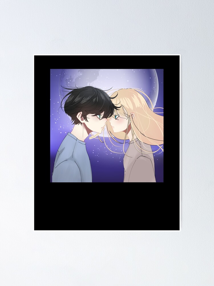 Kissing Anime Couple Anime Girl Boy Cute Kiss Poster by ChriizzGoku