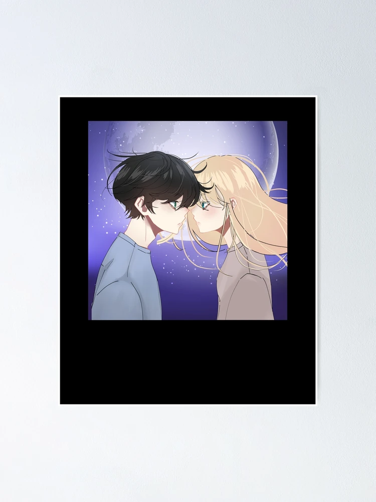 An Anime Couple Kissing Against A Snowy Background, Lovers Anime Pictures,  Love, Lover Background Image And Wallpaper for Free Download