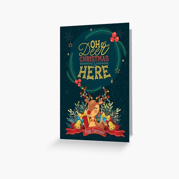 Item preview, Oh Deer, Christmas is Here designed and sold by DesiBoli.