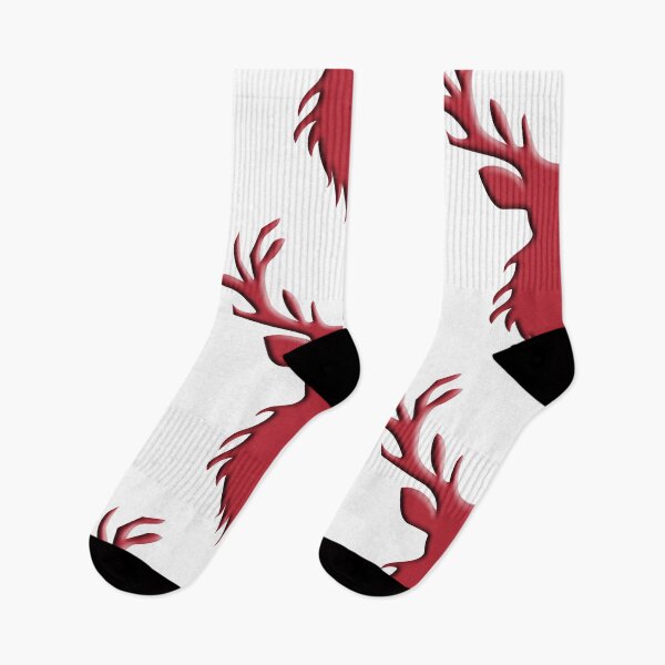 Artikelvorschau, rotes Hirschmuster entworfen und verkauft von Naturalcraft.
