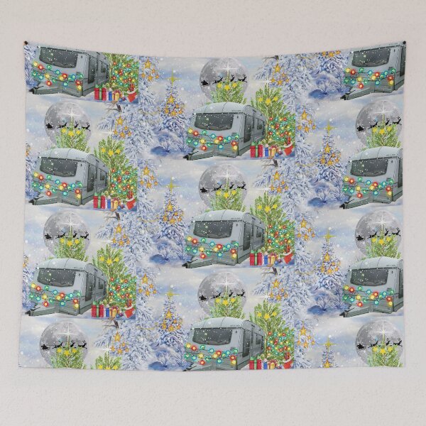 Item preview,   Romany gypsy caravan christmas snowing designed and sold by amy greaves.