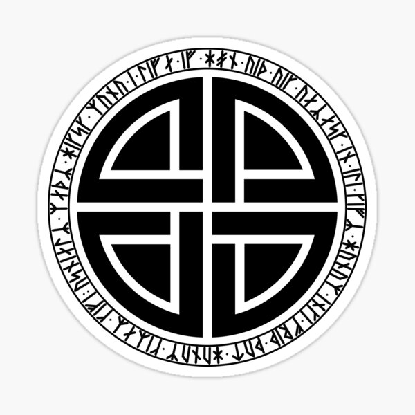 Item preview, Viking shield knot with younger futhark runes designed and sold by s3w4g3.