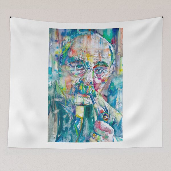Item preview, RUDYARD KIPLING - watercolor portrait .2 designed and sold by lautir.