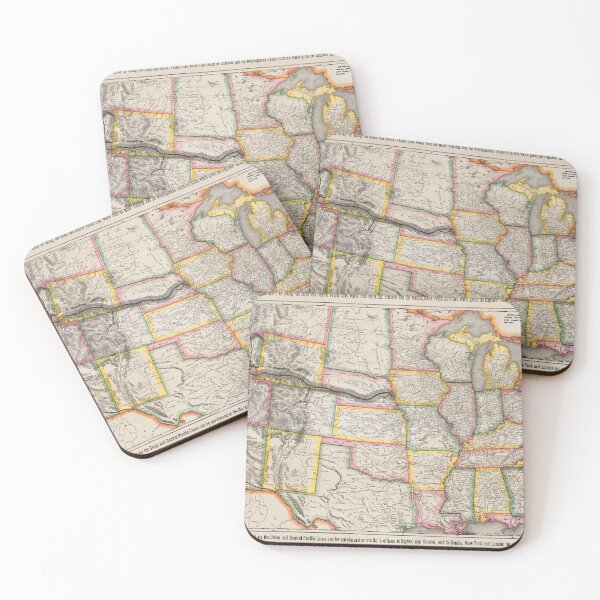 Item preview, 1879 Map of the American Overland Route, North America's first transcontinental railroad designed and sold by Gin  Neko.