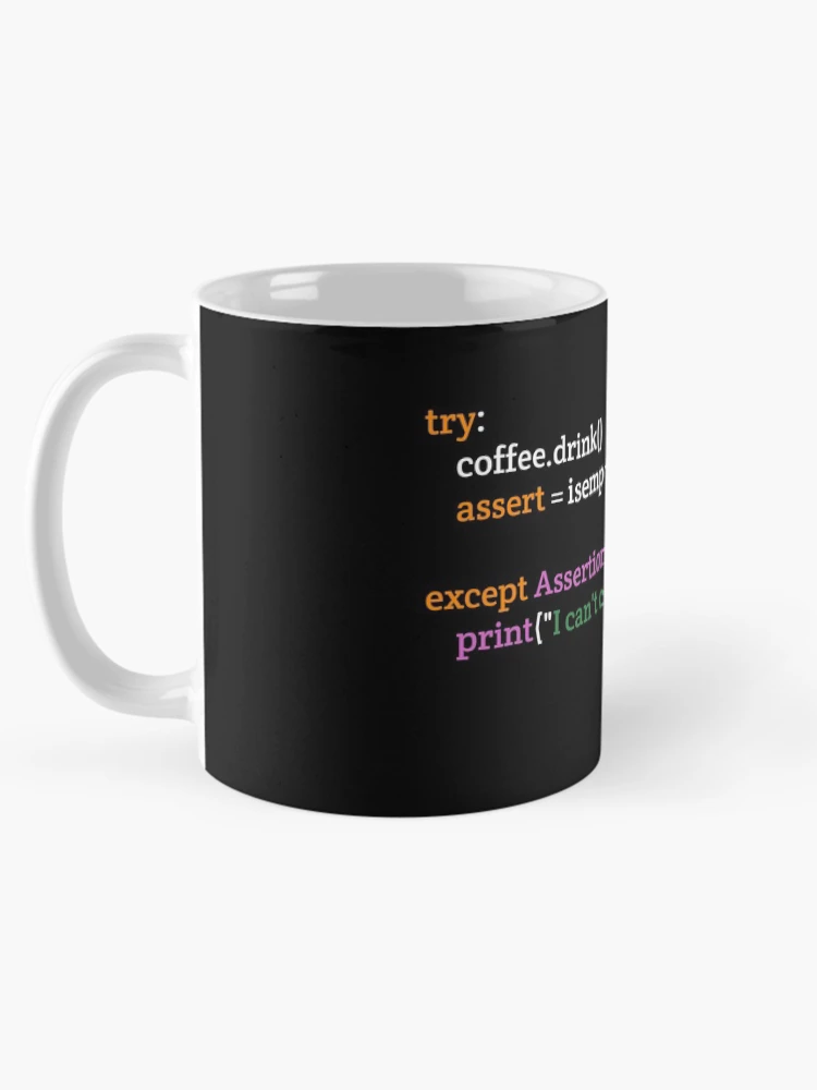 Thumbnail 5 of 6, Coffee Mug, Coffee Addicted Python Programmer Code designed and sold by cerenalkan.