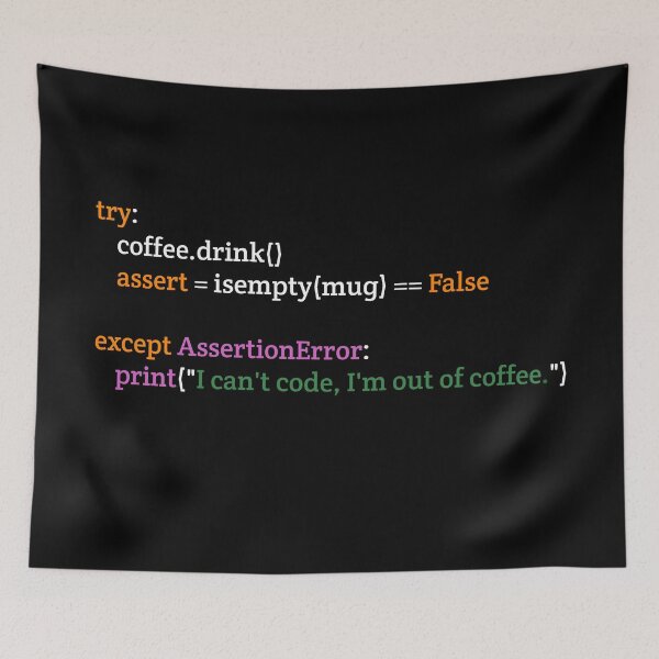 Item preview, Coffee Addicted Python Programmer Code designed and sold by cerenalkan.