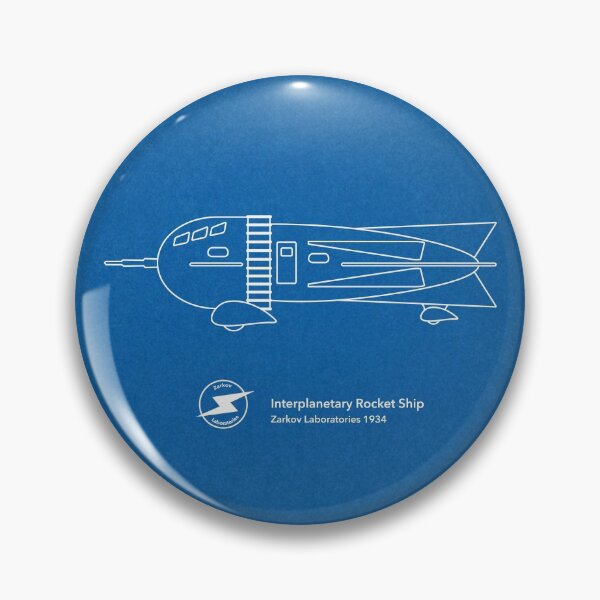Item preview, Retro Rocketship Blueprint designed and sold by WayneBrant.