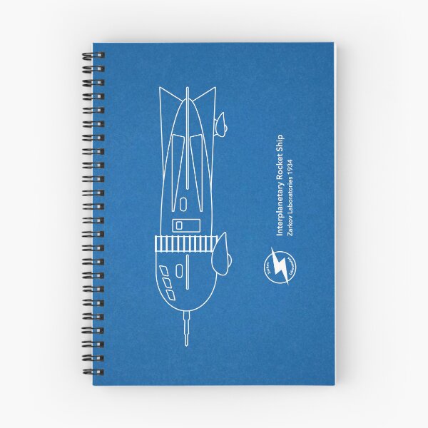 Item preview, Retro Rocketship Blueprint designed and sold by WayneBrant.