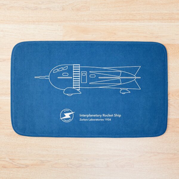 Item preview, Retro Rocketship Blueprint designed and sold by WayneBrant.