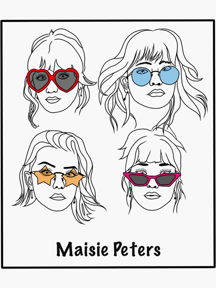 "Maisie Peters Sunnies " Sticker for Sale by DenimandCurl Redbubble