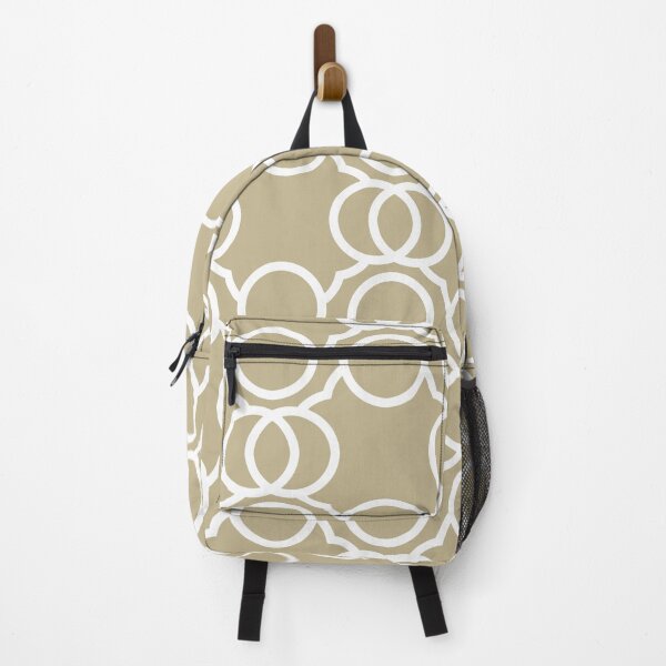 Item preview, Warm Beige and White Geometric Circle Pattern Pairs Dulux 2022 Popular Colour Cardamom Pod - Color Trends designed and sold by ColorOfTheYears.