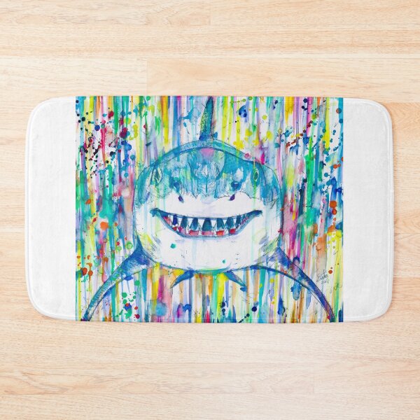 Item preview, HAPPY SHARK - watercolor portrait designed and sold by lautir.