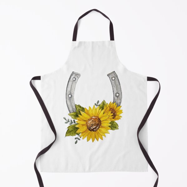 Item preview, Sunflower Horseshoe Watercolor designed and sold by Red Barn Co-Op.