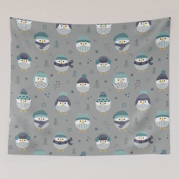 Item preview, Winter owls wrapped up with wool hats designed and sold by Muxune.