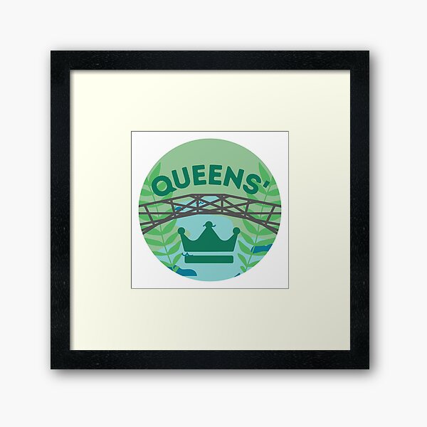 Queens' College Cambridge Mathematical Bridge sticker design Framed Art Print