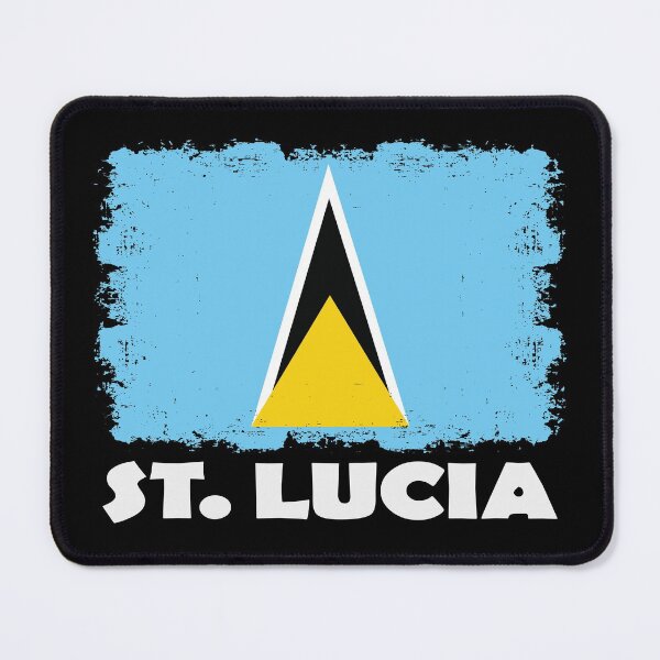 Item preview, St Lucia National Flag Distress  designed and sold by IdentiTee Studios.