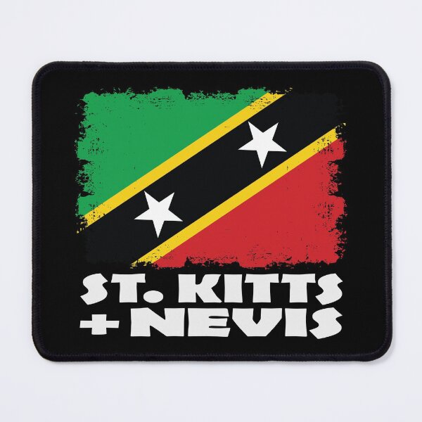 Item preview, St Kitts and Nevis National Flag Distress  designed and sold by IdentiTee Studios.