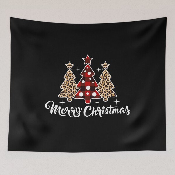 Item preview, Wild Christmas Tree Leopard Red Buffalo Plaid Xmas Tree Funny Art designed and sold by alenaz.