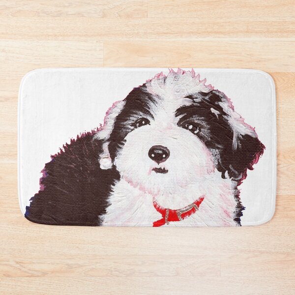 Item preview, OLD ENGLISH SHEEPDOG oes *Maxie Pup*~ Puppy Dog: Pop Art~Original Painting~LilyKoArt designed and sold by Spinning Plates 360.