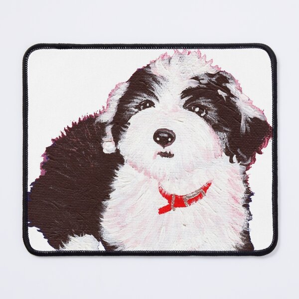 Item preview, OLD ENGLISH SHEEPDOG oes *Maxie Pup*~ Puppy Dog: Pop Art~Original Painting~LilyKoArt designed and sold by Spinning Plates 360.