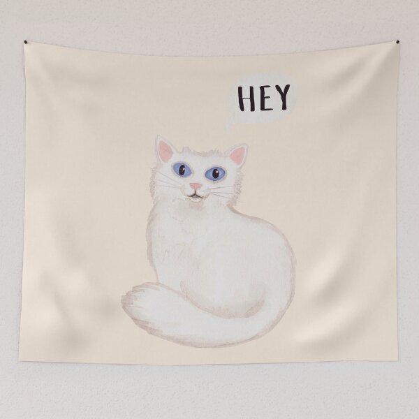 Item preview, Cat Says Hey designed and sold by Made-By-Art.