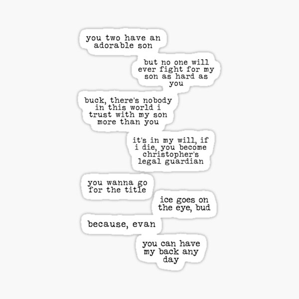 buddie quote sticker pack Sticker