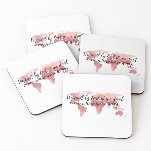 Item preview, Pastel Watercolor World Map Pink Quote designed and sold by NelBo.