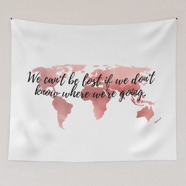 Item preview, Pastel Watercolor World Map Pink Quote designed and sold by NelBo.