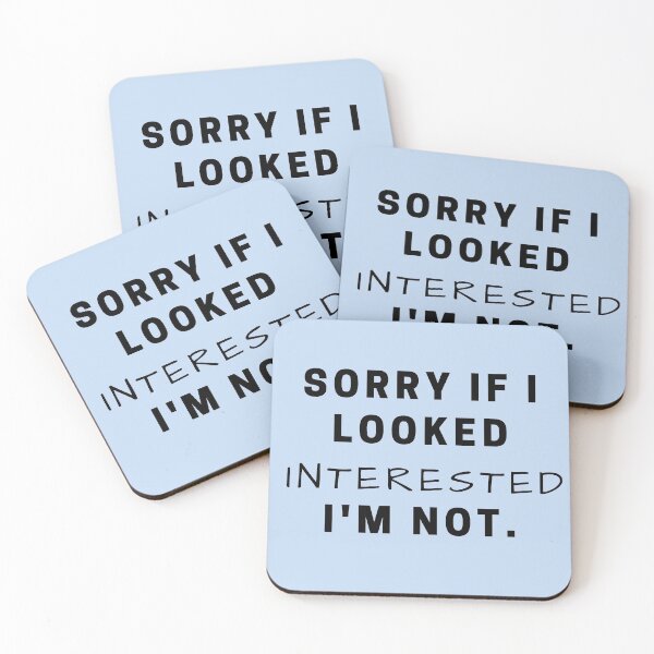 Item preview, Graphic Text Design Pattern - Sorry if I looked interested. I'm not. designed and sold by By Roqia.