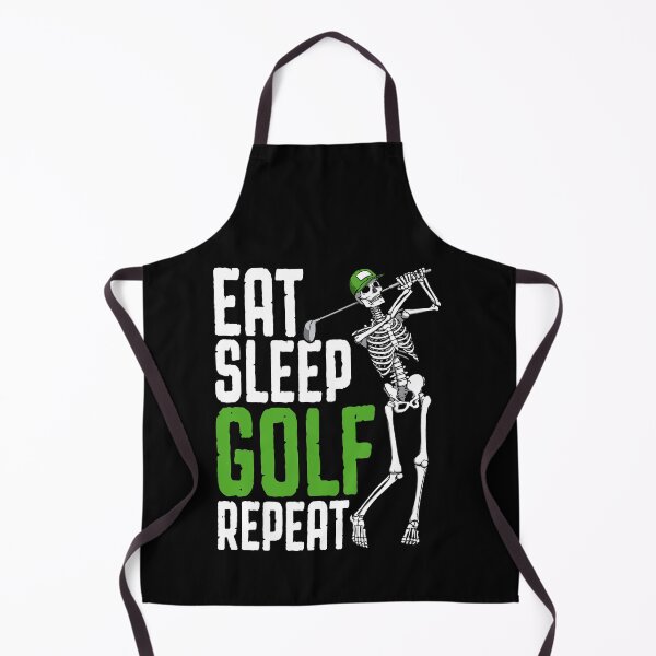 Item preview, Eat Sleep Golf Repeat Funny Skeleton Gothic Golfer designed and sold by GrandeDuc.
