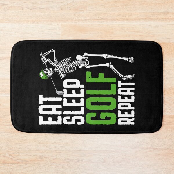 Item preview, Eat Sleep Golf Repeat Funny Skeleton Gothic Golfer designed and sold by GrandeDuc.