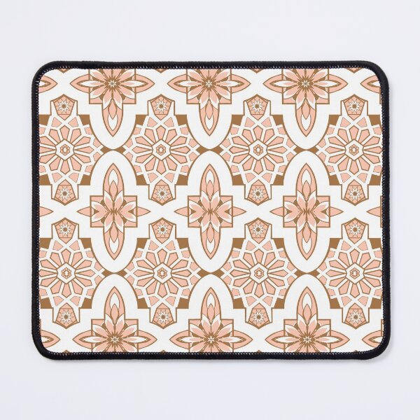 Item preview, Peachy blush pink Moroccan Tile print art and design designed and sold by MagentaRose.