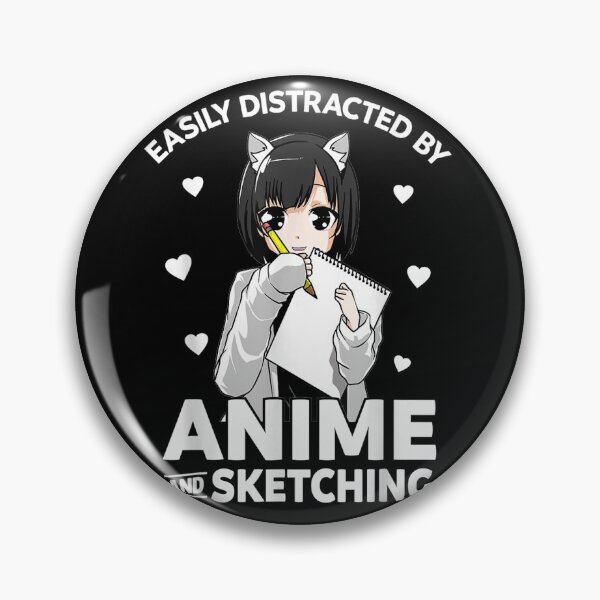 Item preview, Easily Distracted By Anime And Sketching Anime Girl Drawing designed and sold by hamptongates.