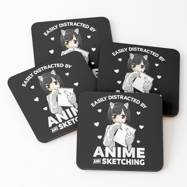 Item preview, Easily Distracted By Anime And Sketching Anime Girl Drawing designed and sold by hamptongates.