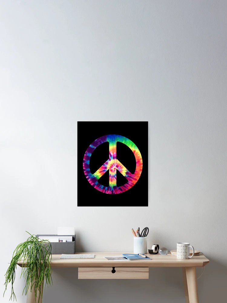 Imagen 2 de 3, Póster con la obra Tie Dye Peace Sign Symbol 60s 70s Hippie Style, diseñada y vendida por MMSTYLE.
