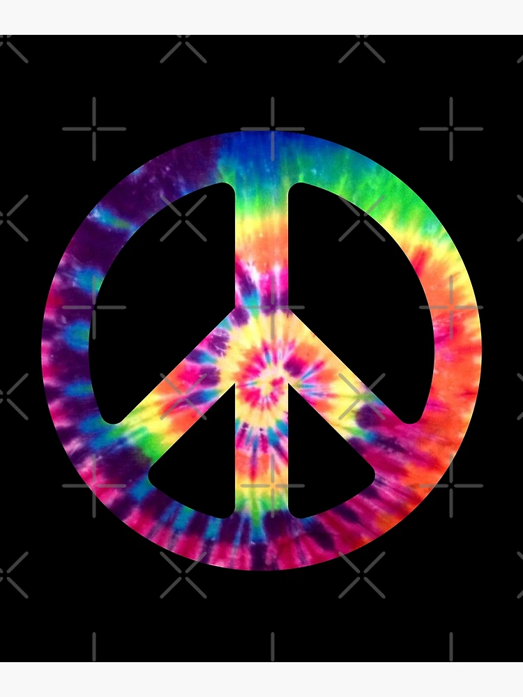 Imagen 3 de 3, Lienzo con la obra Tie Dye Peace Sign Symbol 60s 70s Hippie Style, diseñada y vendida por MMSTYLE.