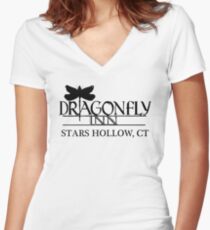 Dragonfly Inn shirt - Gilmore Girls, Stars Hollow, Lorelai, Rory Women's Fitted V-Neck T-Shirt