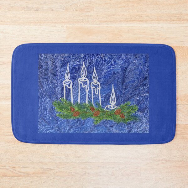 Item preview, Liturgical Blue Advent Wreath with burnt down candles  designed and sold by CheekyGrace.