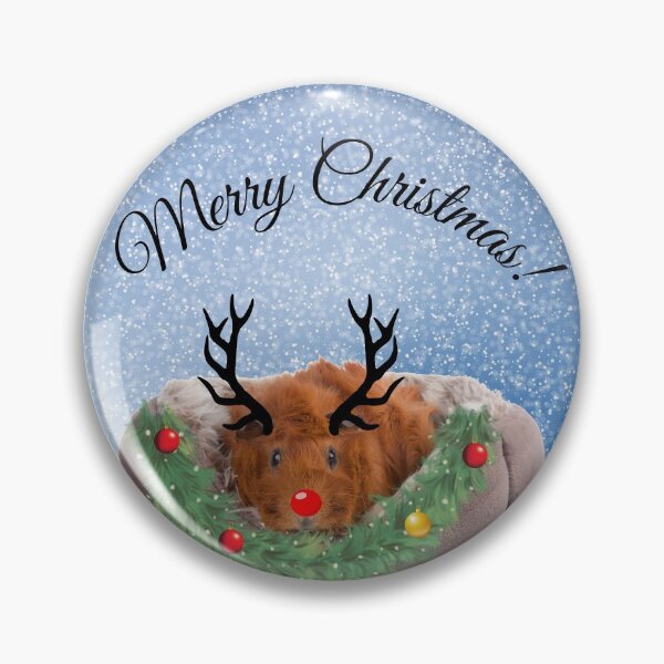 Item preview, Merry Pigmas Christmas Guinea Pig with Antlers Reindeer designed and sold by Artventurous.