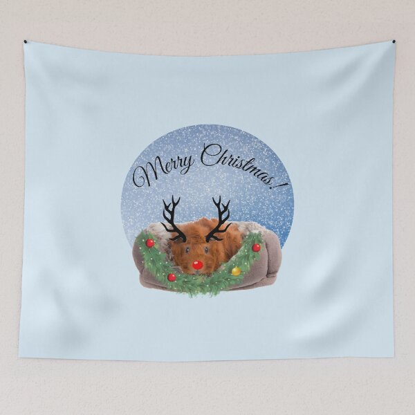Item preview, Merry Pigmas Christmas Guinea Pig with Antlers Reindeer designed and sold by Artventurous.