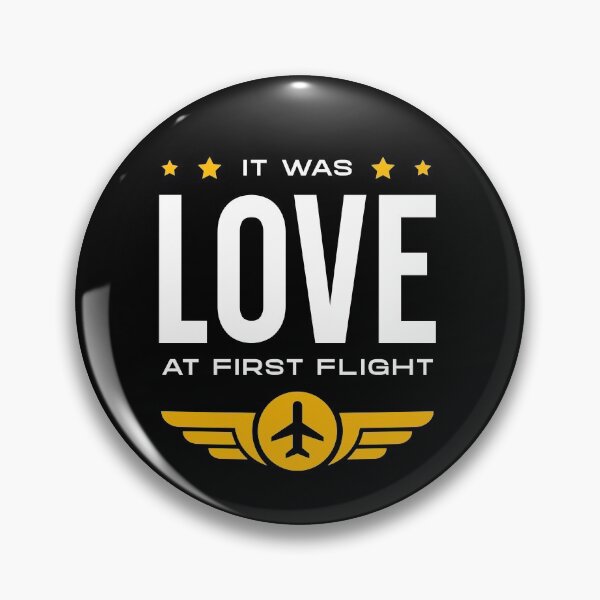 Item preview, It Was Love at First Flight Airplane Pilot Airline Captain designed and sold by Uppercase Tees.